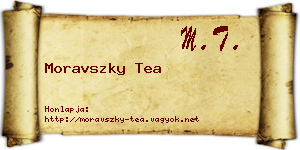 Moravszky Tea névjegykártya