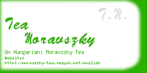 tea moravszky business card